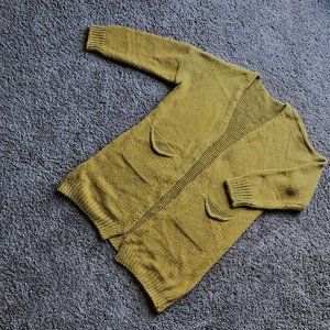 Knitted mustard yellow vest